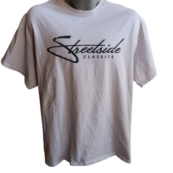 Mens Racer Tee XL Gray 2005 Streetside Classics Auto Dealer 2 Sided T-Shirt - Picture 1 of 5